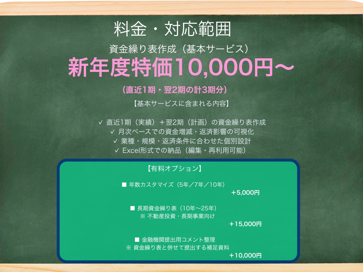 新年度支援！税理士が融資対応資金繰り表を作成します 【テンプレではないオーダーメイドの資金繰り表】 イメージ3
