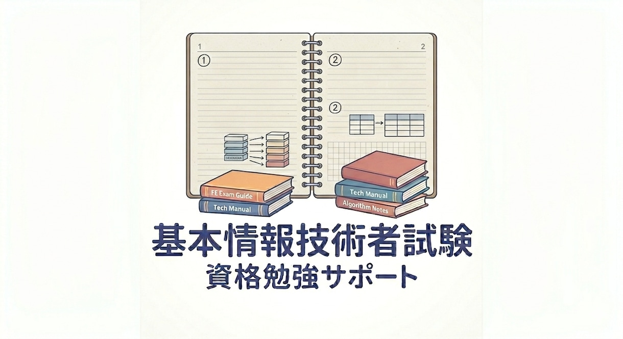 基本情報技術者試験の勉強をサポートします 働きながら資格勉強をしたい方おすすめ イメージ1