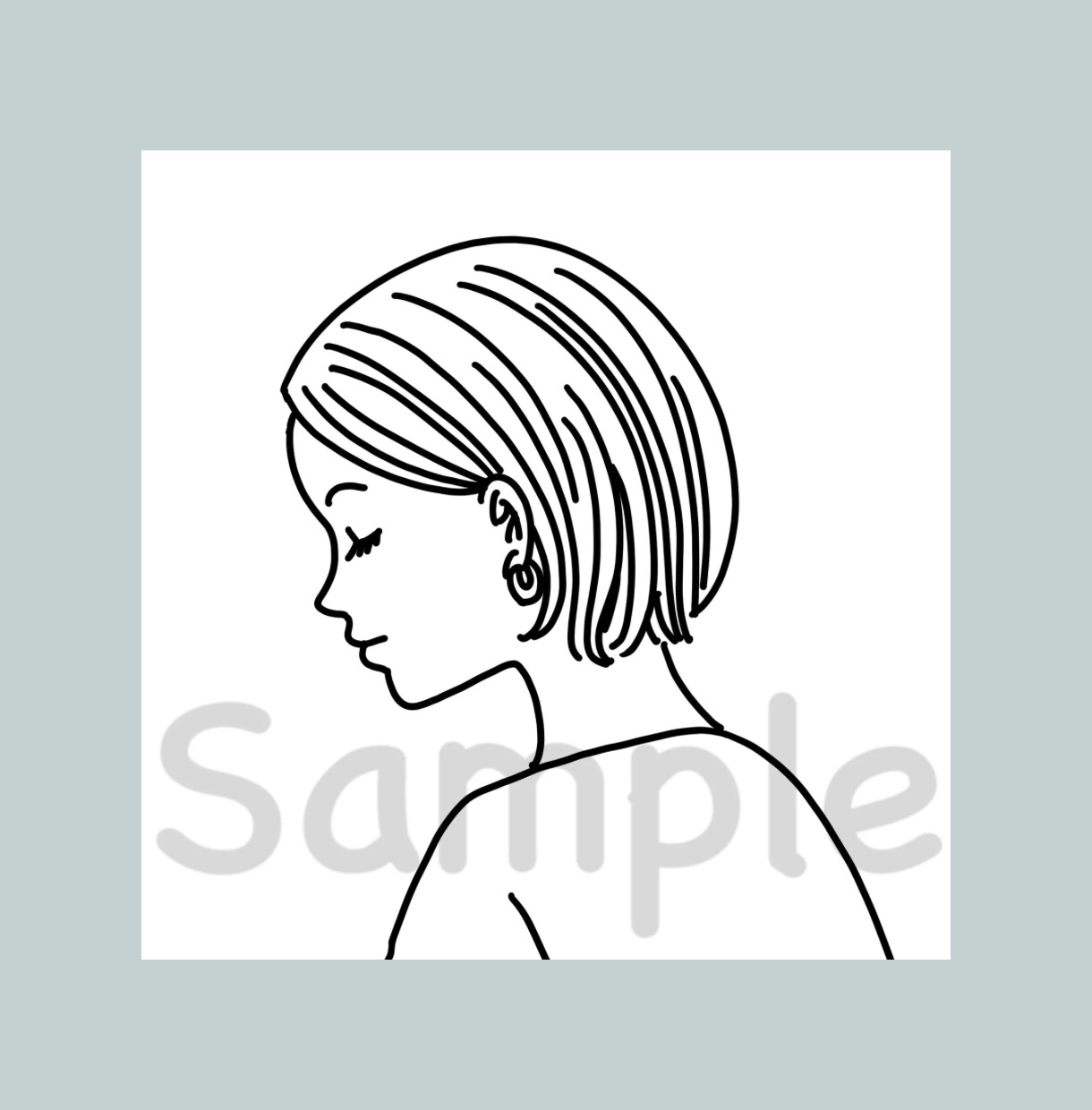 線画イラストでおしゃれな似顔絵アイコンを描きます SNSアイコンはもちろん、ビジネスの場でも◎ イメージ8