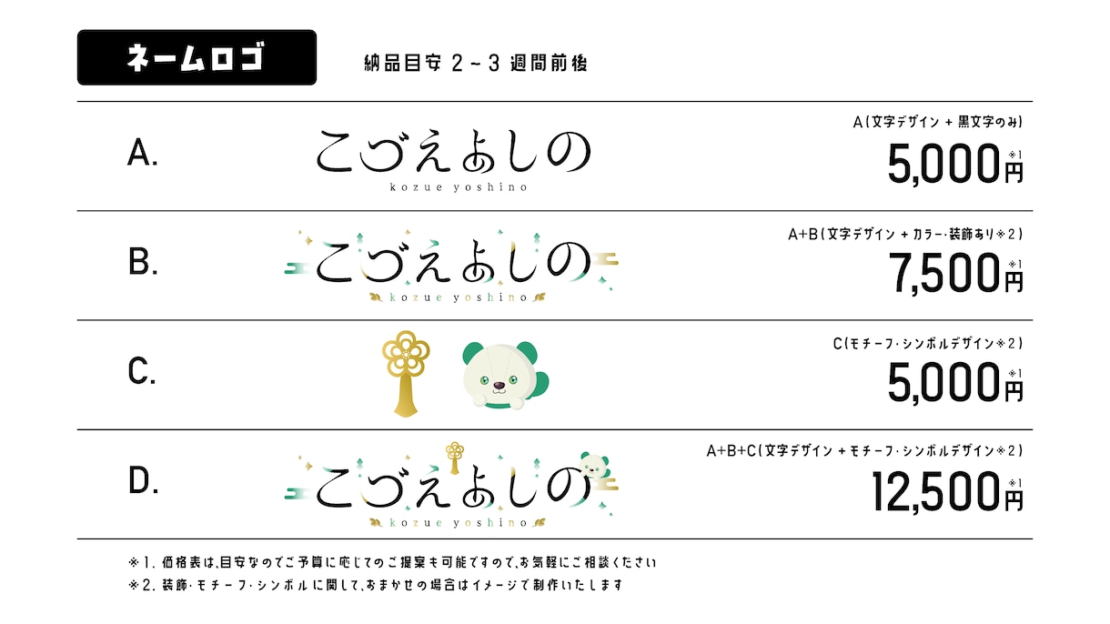 Vtuberオリジナルのネームロゴ制作できます お姿に合った、見やすさと独自性を両立させるデザインをお届け。 イメージ2