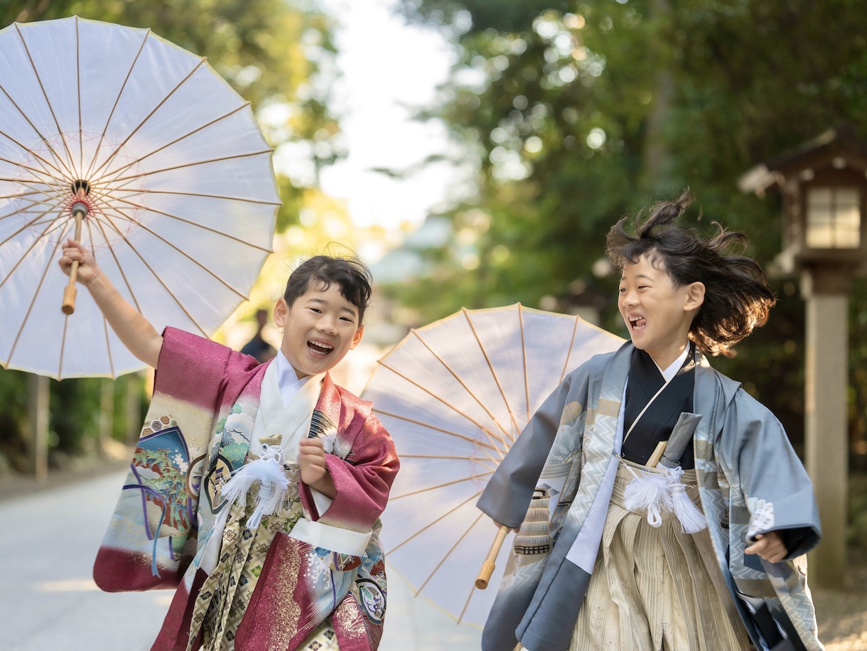 産着・小物レンタル◎お宮参り・七五三の撮影します 産着のレンタル・番傘や扇子レンタルもOK！SNS映え必須！ イメージ5