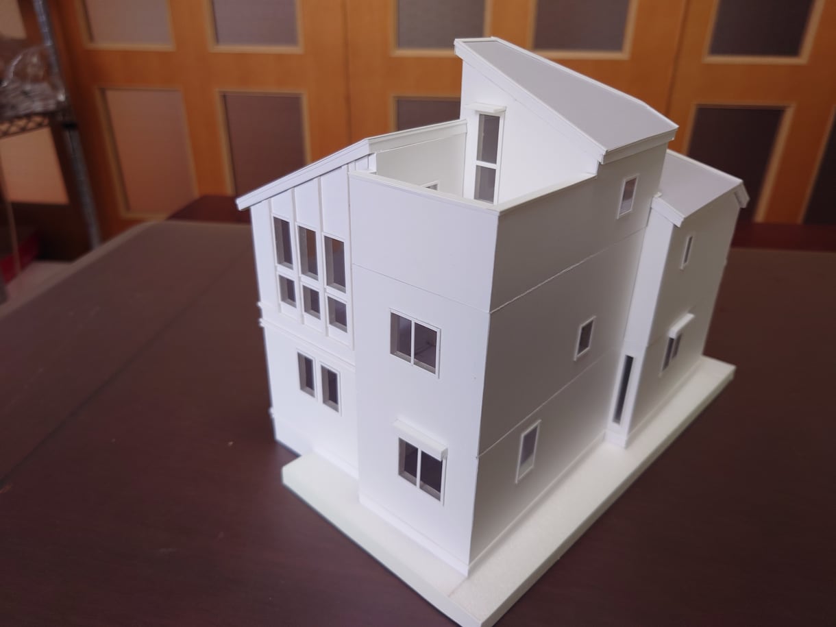 計画建物のスタディ模型（白模型）を製作しています 建設会社様・不動産会社様の建物造りのお手伝いをさせて頂きます イメージ2