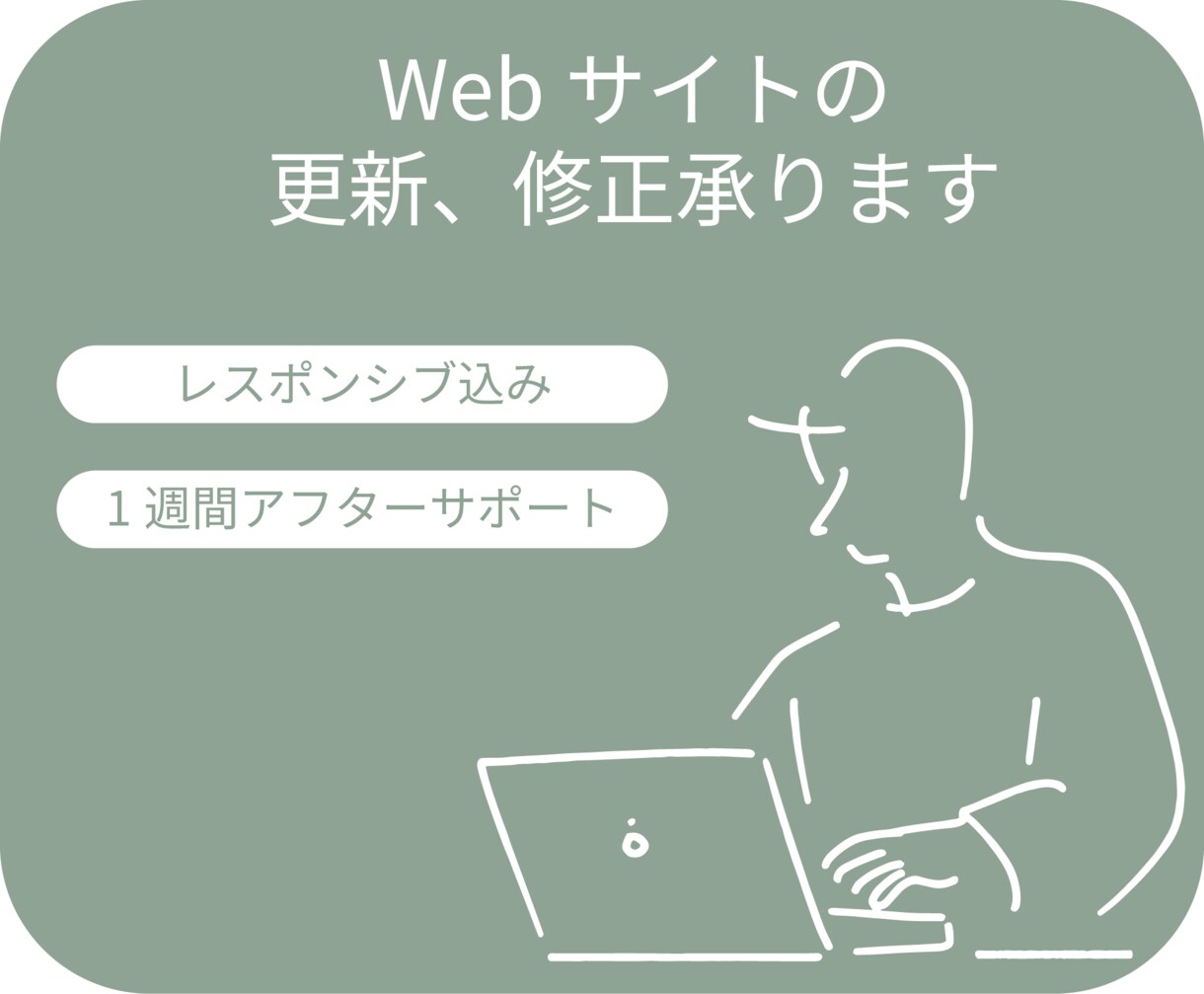 更新や修正も承ります 迅速かつ丁寧な更新、修正対応をいたします！ イメージ1