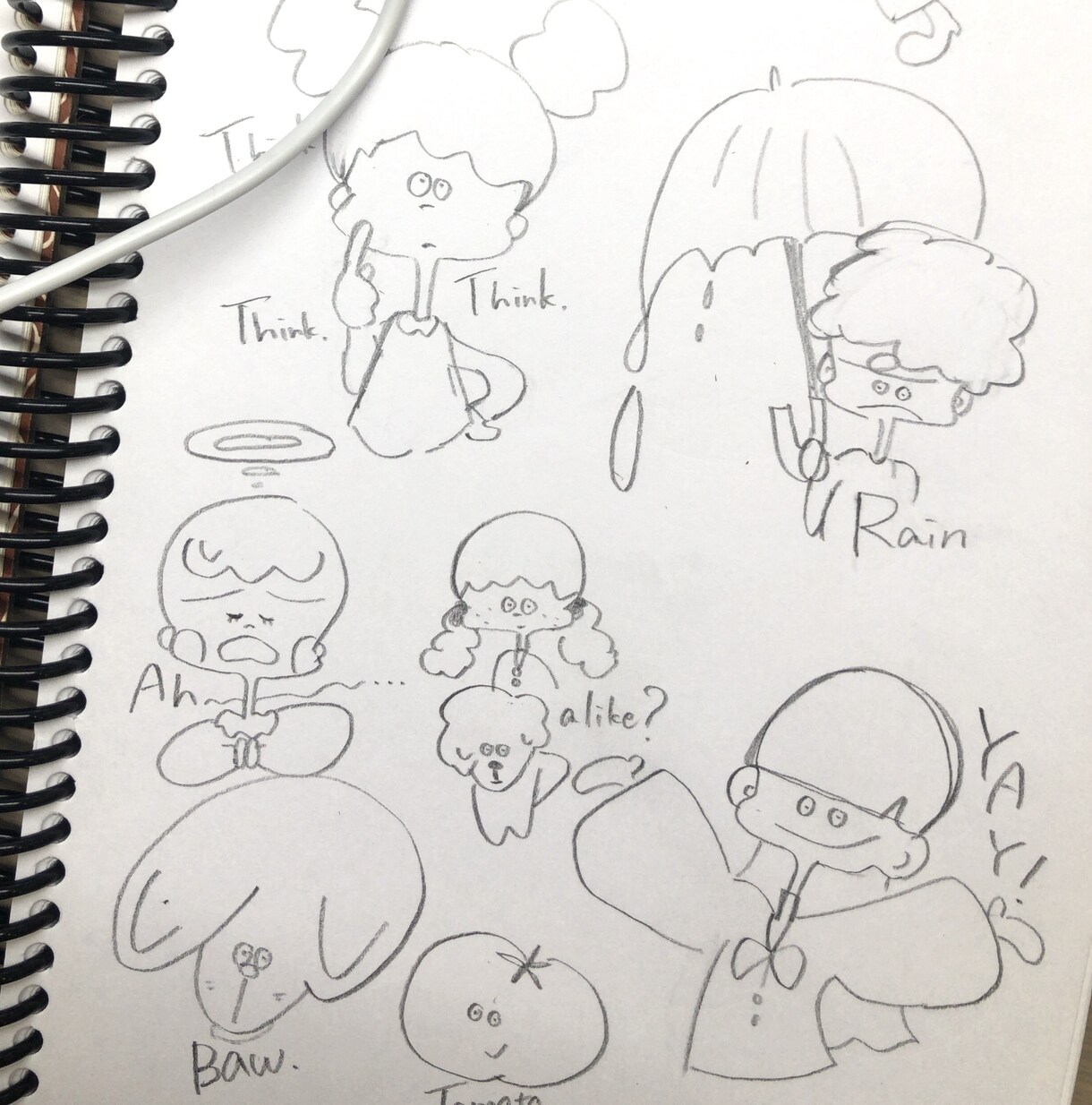 手描きイラスト(白黒)作成します 人物・動物・食べ物…なんでも"わくわく"な絵にします！ イメージ5