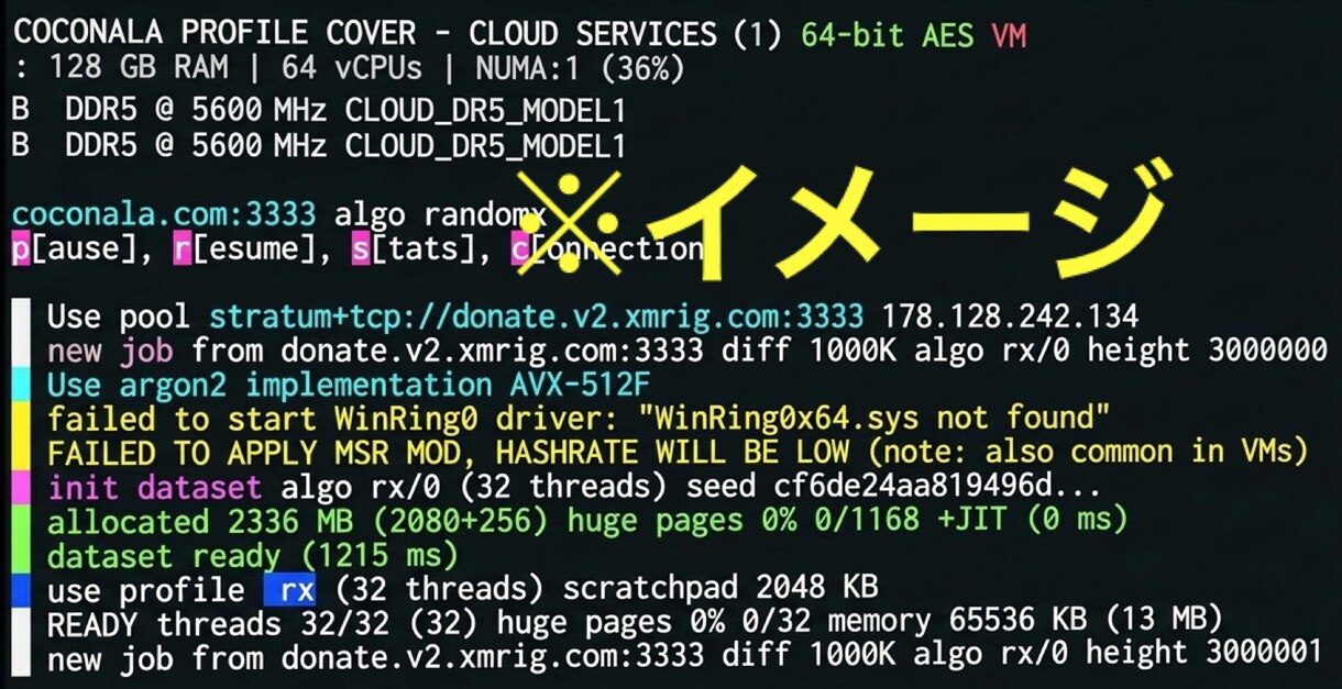 PCに働いてもらう為の設定をお手伝いします マイニングノード報酬が獲得可能な銘柄、設定方法をお伝えします イメージ3