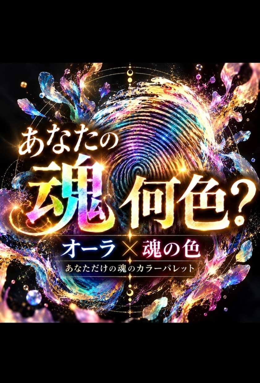 魂にも「指紋」がある。あなただけの魂色を視ます 魂の色×オーラ×カラーで本当のあなたを読み解きます イメージ1