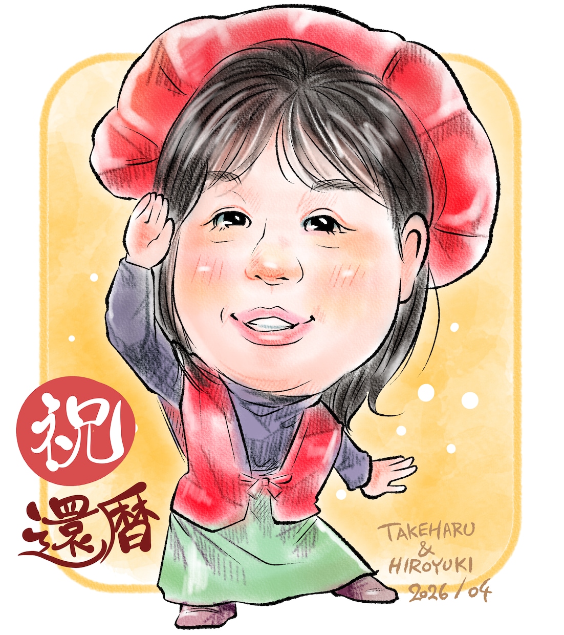 SNSアイコンや名刺に☆フリーハンド似顔絵描きます 大切な想いを形に。手描き風・デジタルから選べる優しい似顔絵 イメージ9