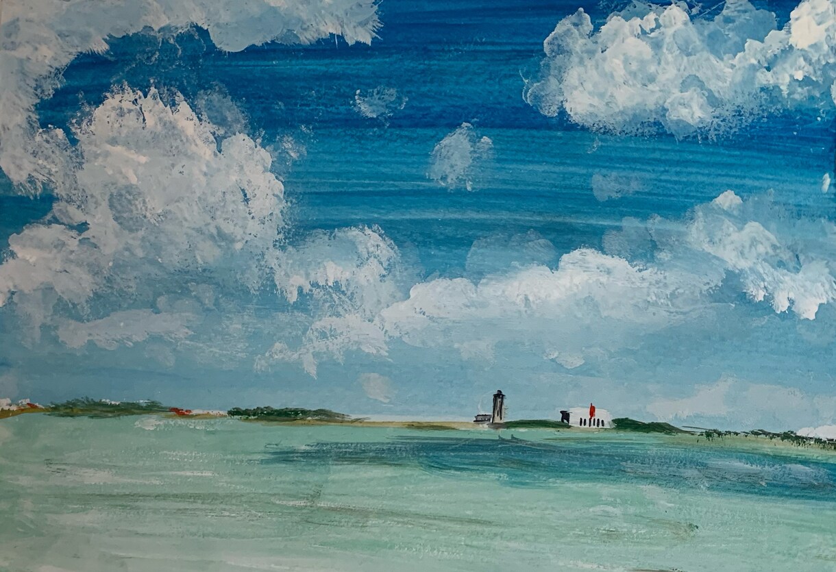 心に残る風景画（海、朝日、夕日、空など）描きます 水彩画を油絵のように描く風景画 イメージ7