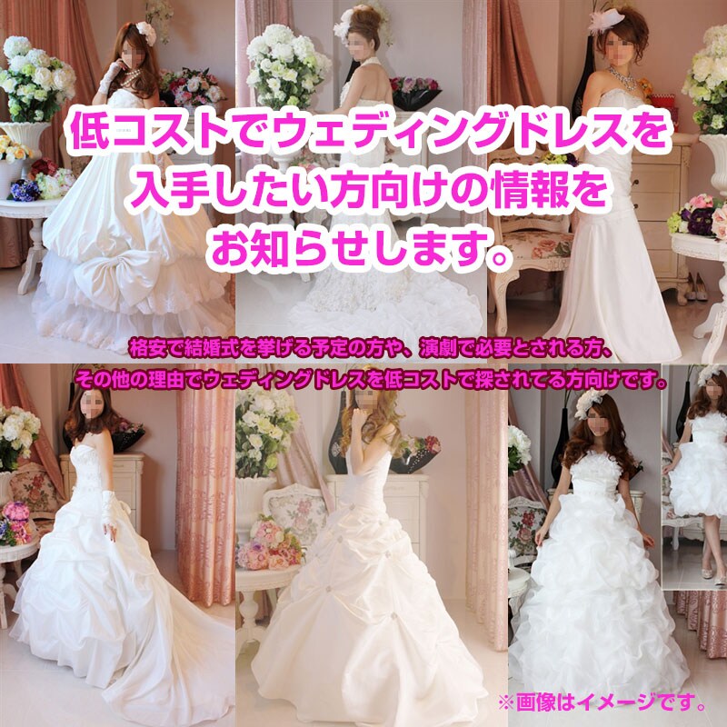 低コストでウェディングドレスを探します 最適なドレスをお選びいたします イメージ1