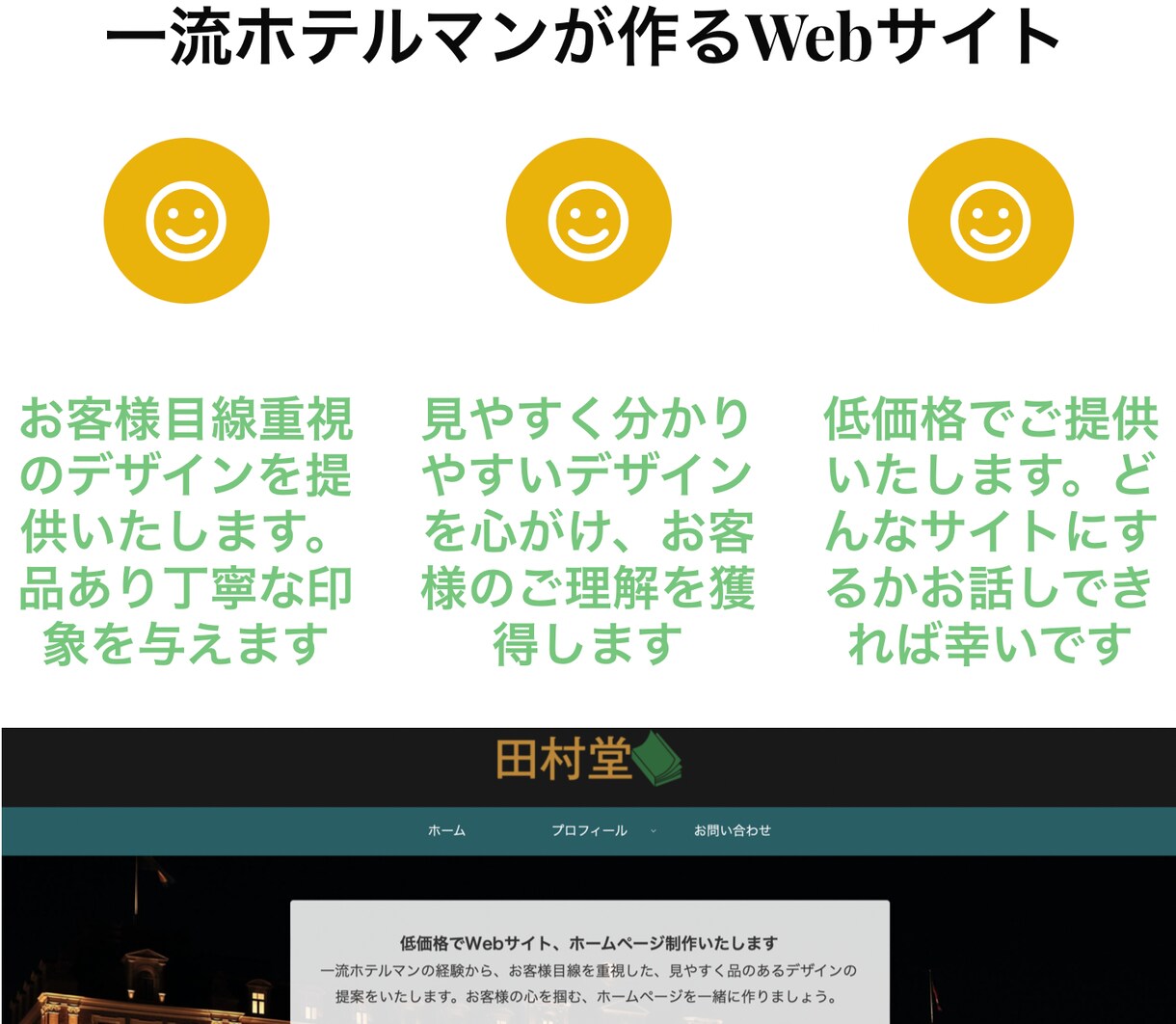 格安でホームページ制作させていただきます 一流ホテルのホテルマン目線でお客様目線重視のサイトを作ります イメージ8