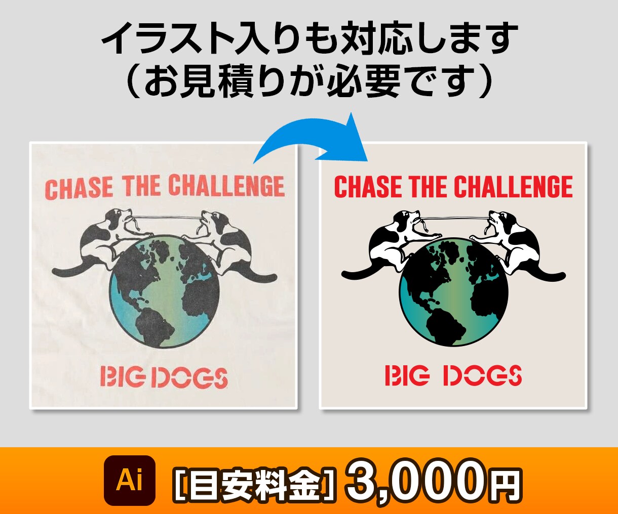 プロの技術で画像をトレース「Aiデータ」変換します 丁寧・迅速・補正、完璧な仕上がりの「Aiデータ」を作成します イメージ4