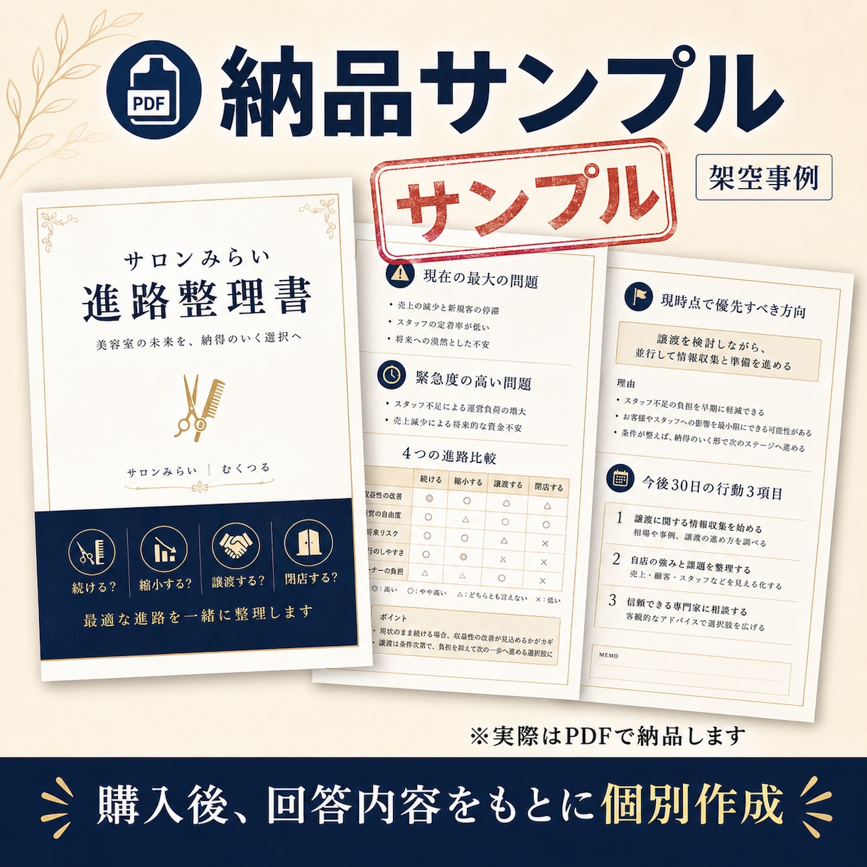 美容室を続けるか、縮小・譲渡・閉店するか整理します 美容師歴43年・倒産と店舗譲渡を経験した私がサポート イメージ6