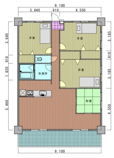 図面をJW CADにてトレース致します 色やハッチご希望であれば家具の位置も記入させて頂きます。 イメージ1