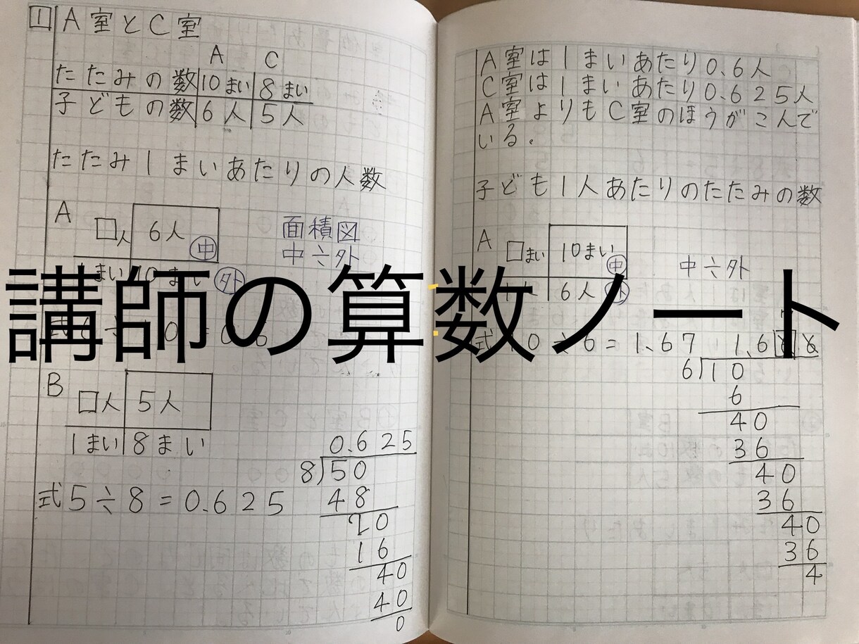 現役教師が数学、算数解説ノートを作成します 算数、数学が苦手だ！基本的なスキルをみにつけたい。そんな方へ イメージ1