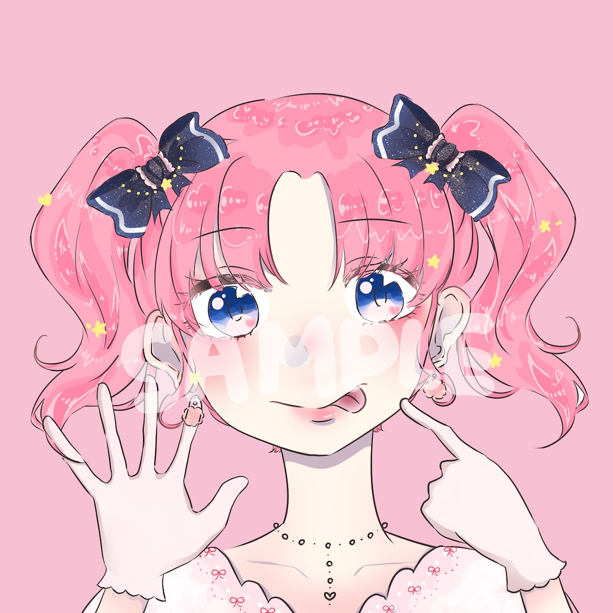 ふわふわな可愛い女の子アイコン・イラスト描きます スピード納品！ぱっと目を惹く女の子描きます！ イメージ2