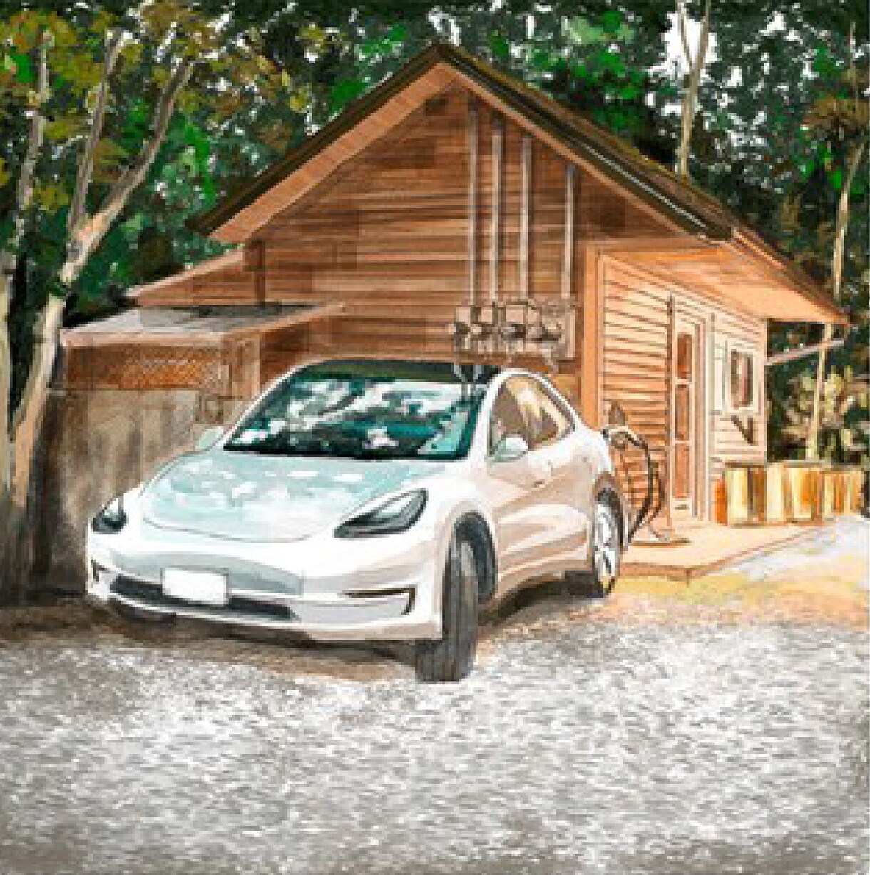 住宅のパースの絵を描きます 人物・車付きの家のパース描きます イメージ4