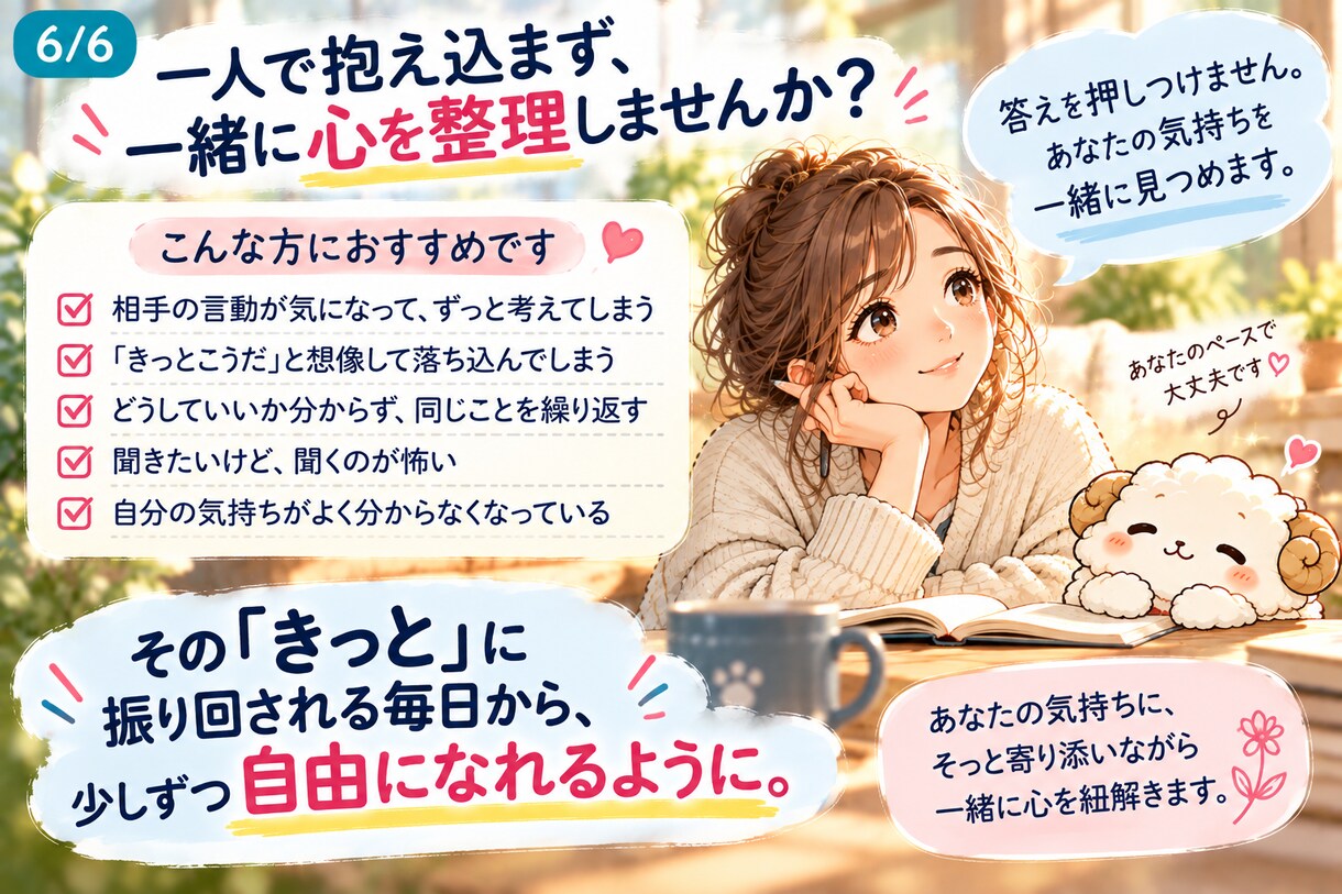 どうせ理解されない と諦める前に心を整理します その「きっと」は事実ですか？想像ですか？ イメージ8