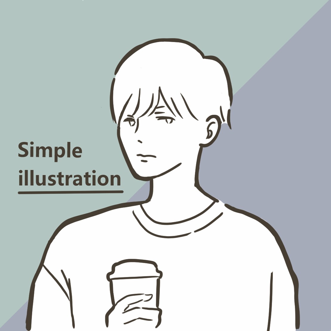 シンプルテイストなイラスト描きます SNSアイコンなどいろいろな用途で使用できるイラストです！ イメージ1