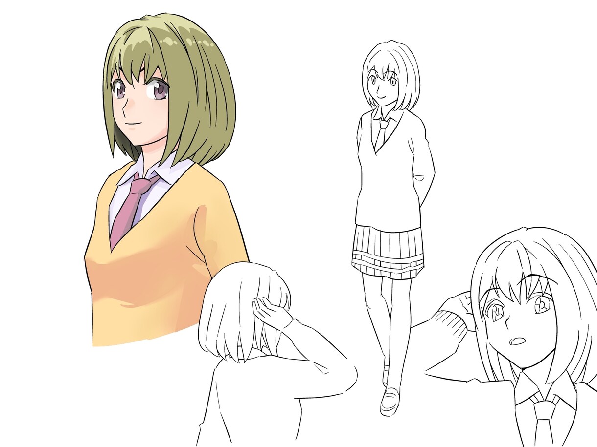 YouTube用の漫画を描きます 可愛い女の子のキャラクターを使って、漫画を描きます。 イメージ4
