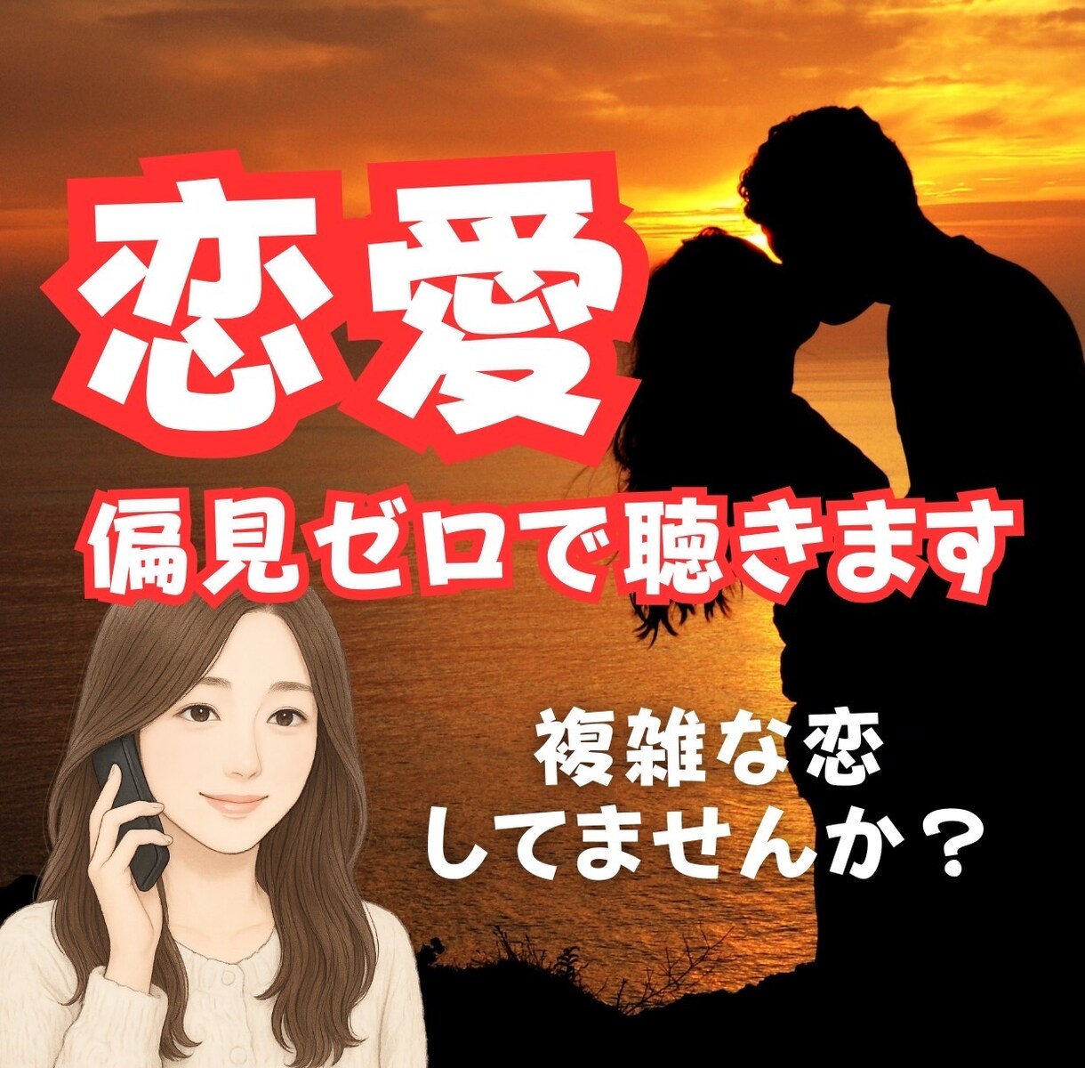 恋愛のことなんでも聞きます 恋のもやもや解きほぐします。複雑でもなんでも大丈夫 イメージ1