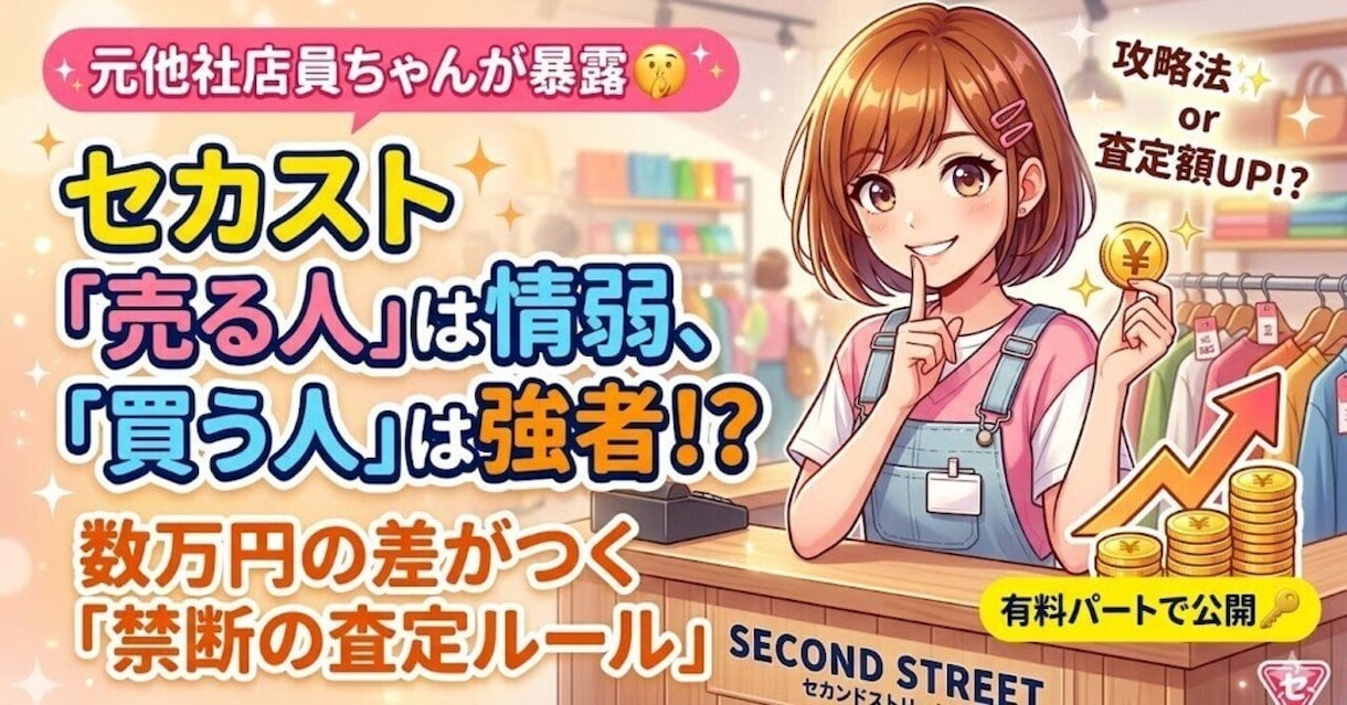 元他社店員暴露します セカストで「売る人」は情弱、「買う人」は強者！？ イメージ1
