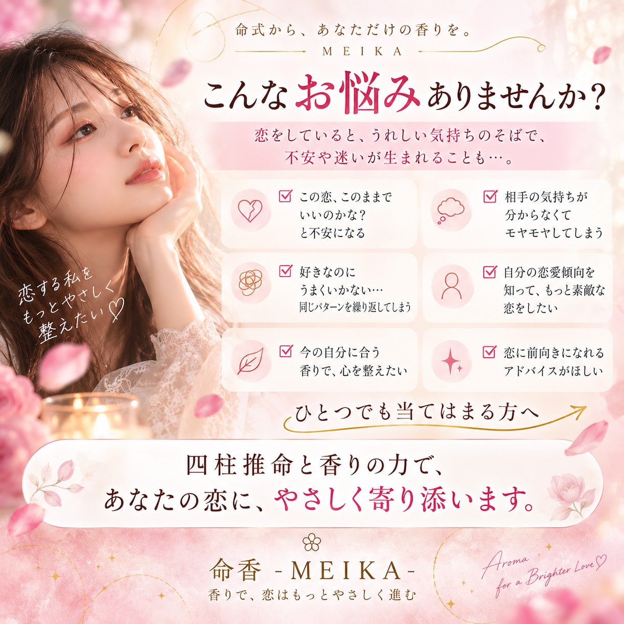 恋するあなたへ♡お守りの香りとアドバイス届けます 生年月日から恋の流れとあなただけの香りを読み解きます イメージ2