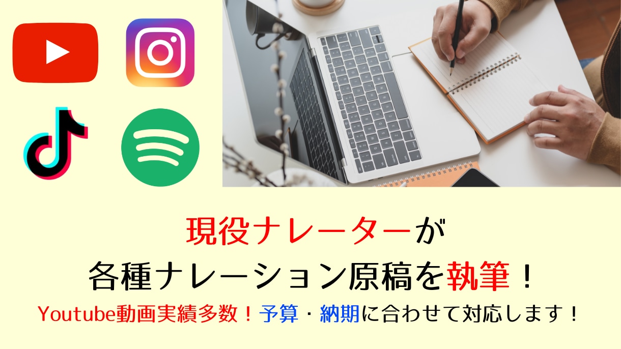 現役ナレーターが各種ナレーション原稿を執筆します 物書きナレーターが必要な情報を的確かつ読みやすく執筆! イメージ1