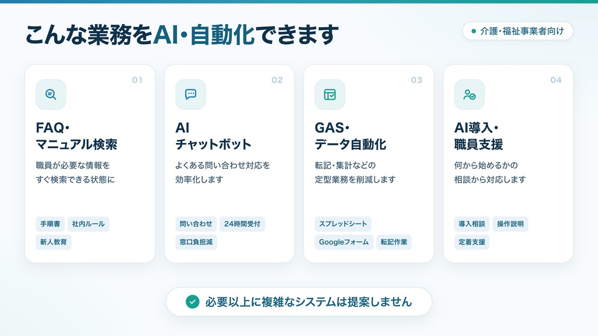 AI導入・チャットボット・業務自動化します 企業向けAI研修経験。業務整理から導入・開発・操作支援に対応 イメージ3