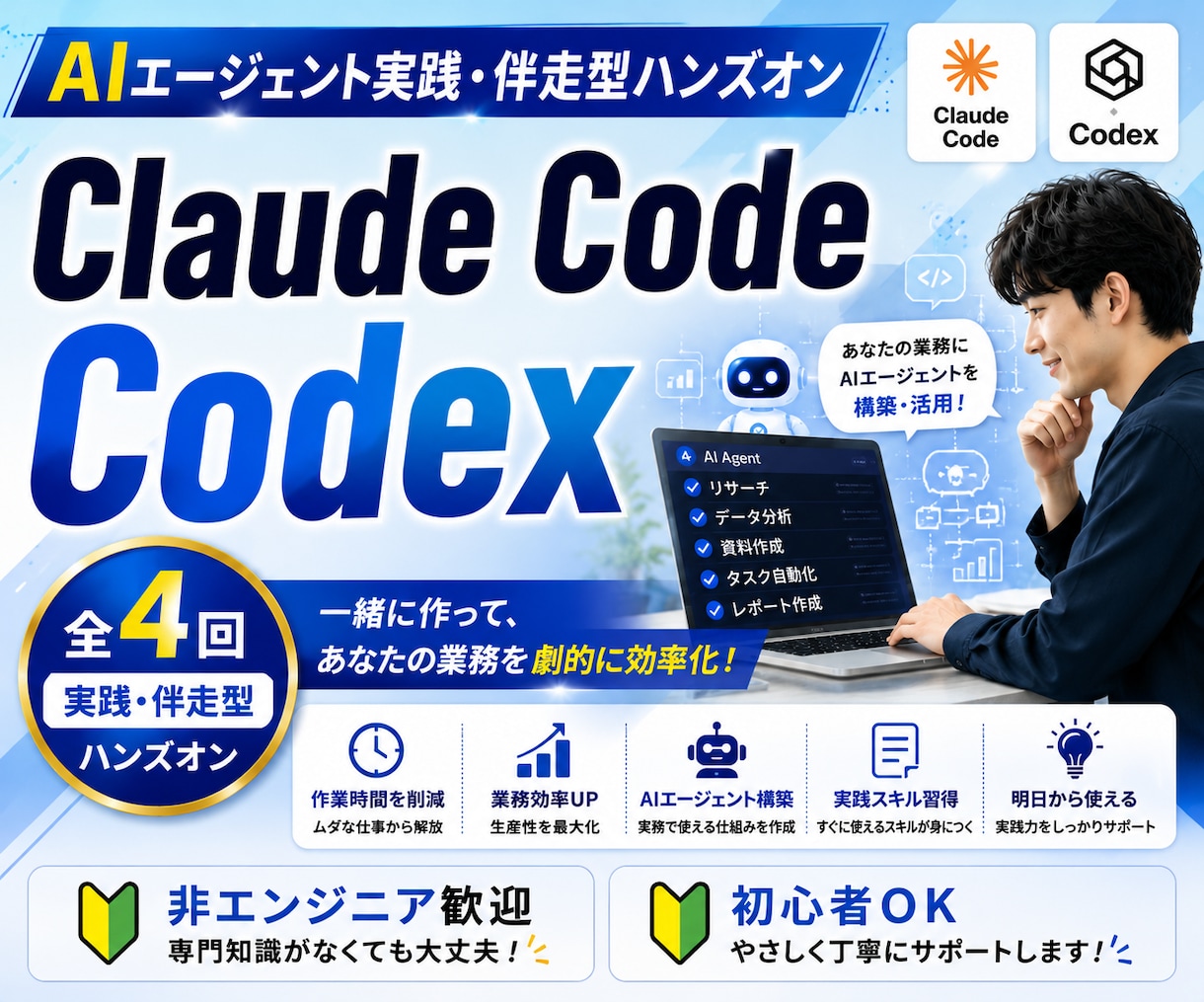 全4回★AIでの業務自動化・効率化を伴走導入します 【非エンジニア歓迎】要件ヒアリング・設計から支援 イメージ1