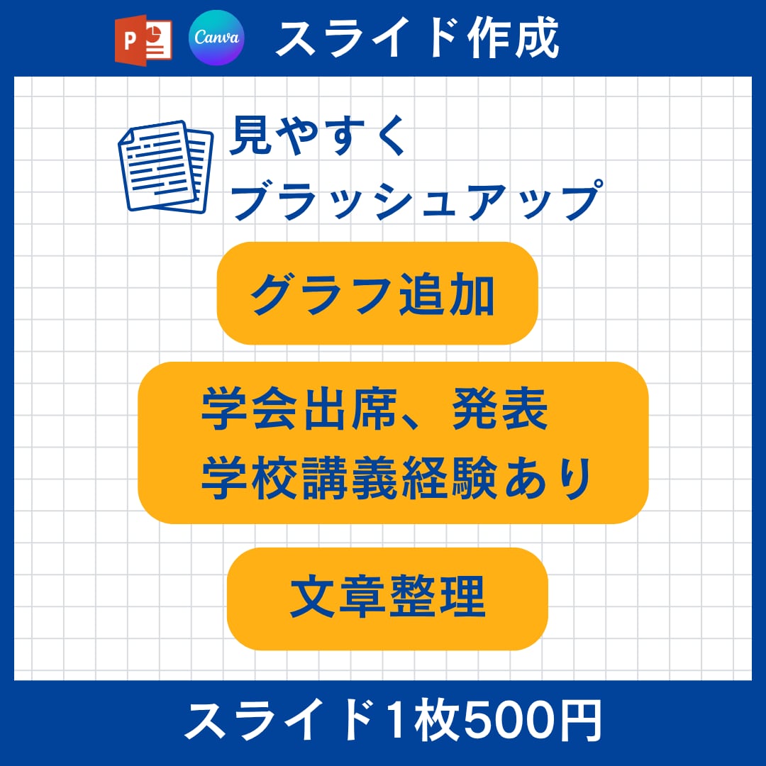 医療メイン！要点を伝える資料、スライド作成します 学会出席、講義経験あり！眼科は特にお任せください イメージ3