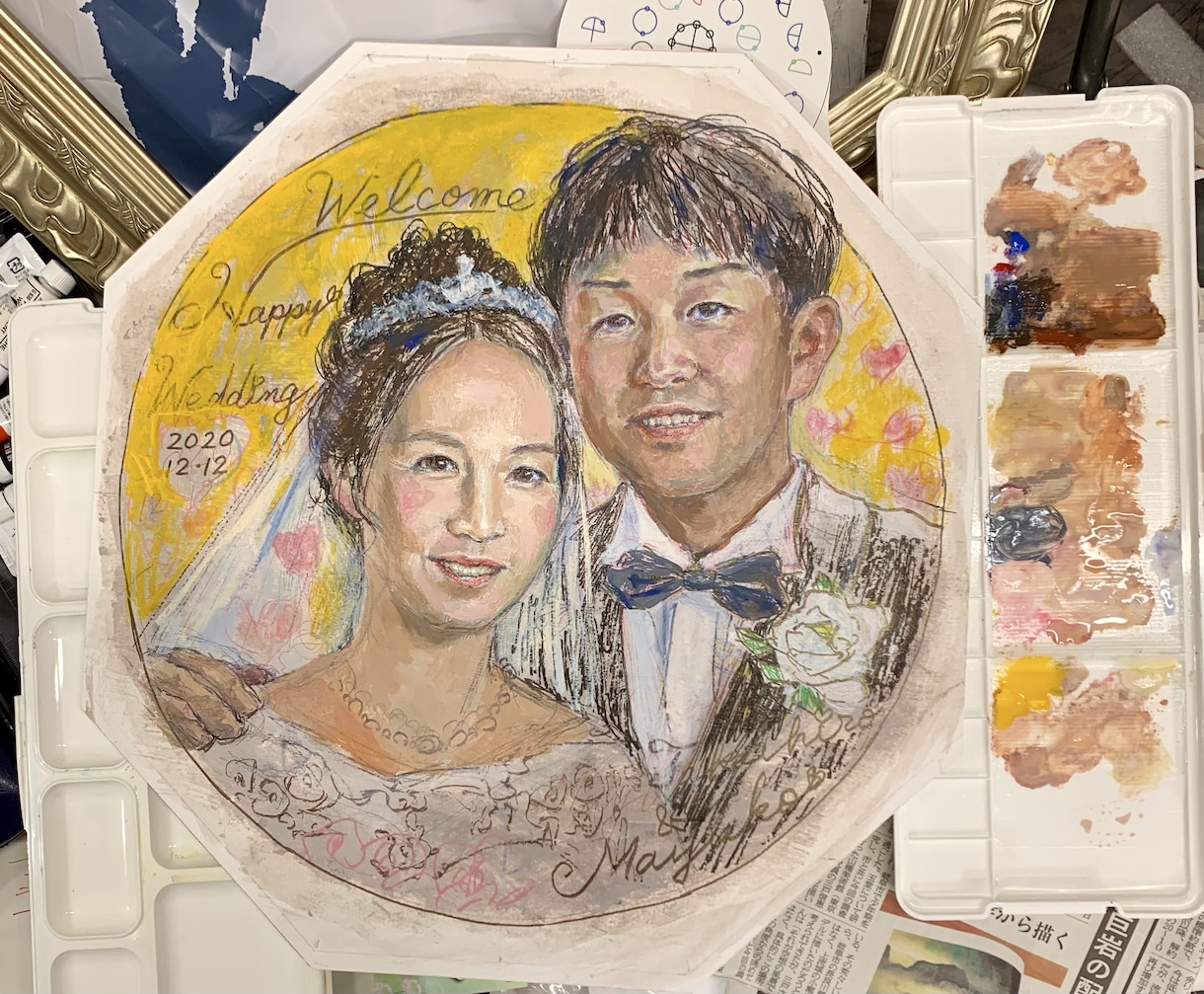 幸せを運ぶひふみ祝詞入り人物画を描きます 記念日の人物画で大願成就❗️ひふみ祝詞でパワーアップ‼️ イメージ3