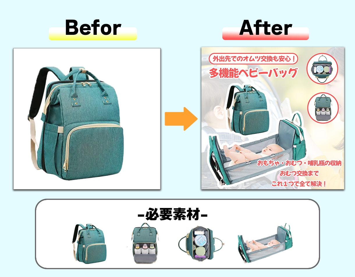Amazonメルカリ、ECサイト商品画像作成します 思わず買いたくなる、目に止まる商品画像加工を行います！ イメージ3