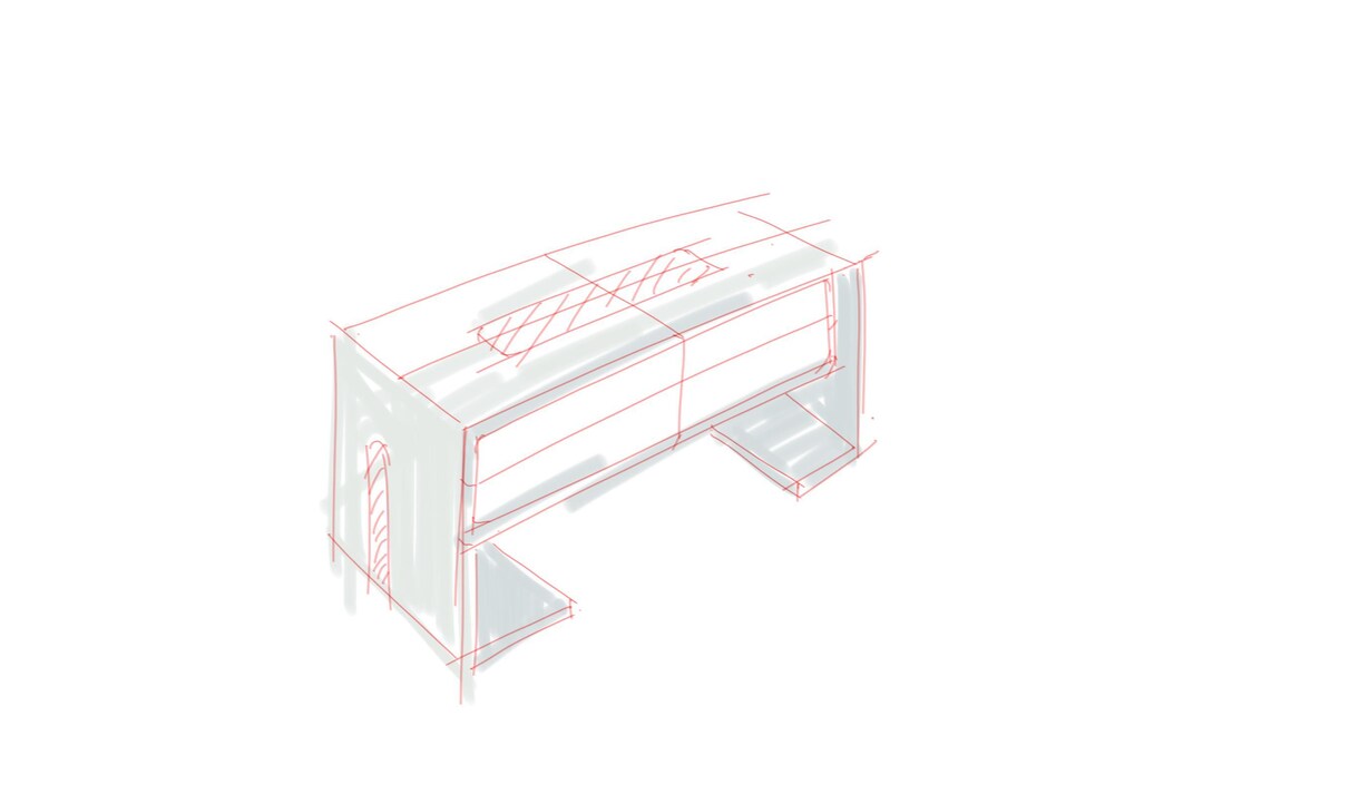 スケッチ基礎】立体の描き方教えます パースをつけた立体の描き方を基礎から教えます イメージ6