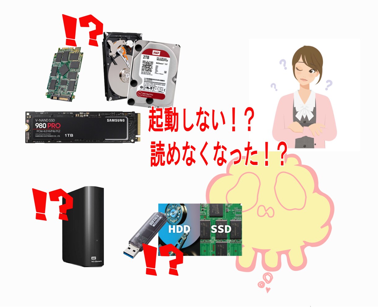 読めなくなったHDDを修復します 思い出のデータ・貴重なデータの復活を試みます！ イメージ3