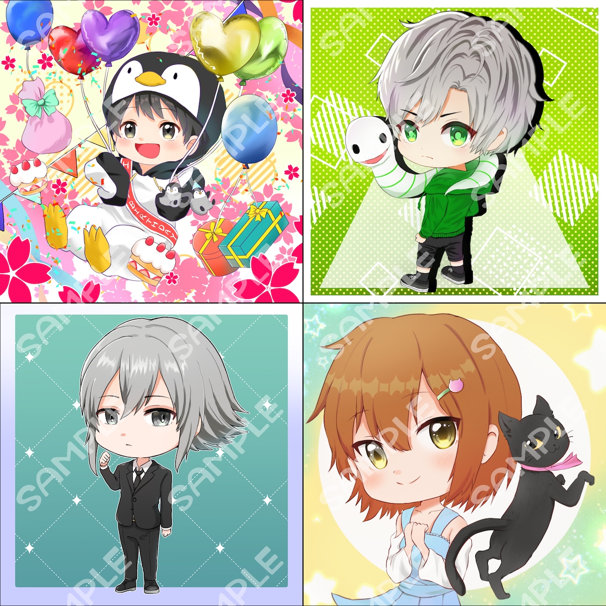 短納期！高クオリティ！SNS用ミニキャラ描きます 可愛い・見やすい・使いやすい絵柄のミニキャラを描きます！ イメージ3