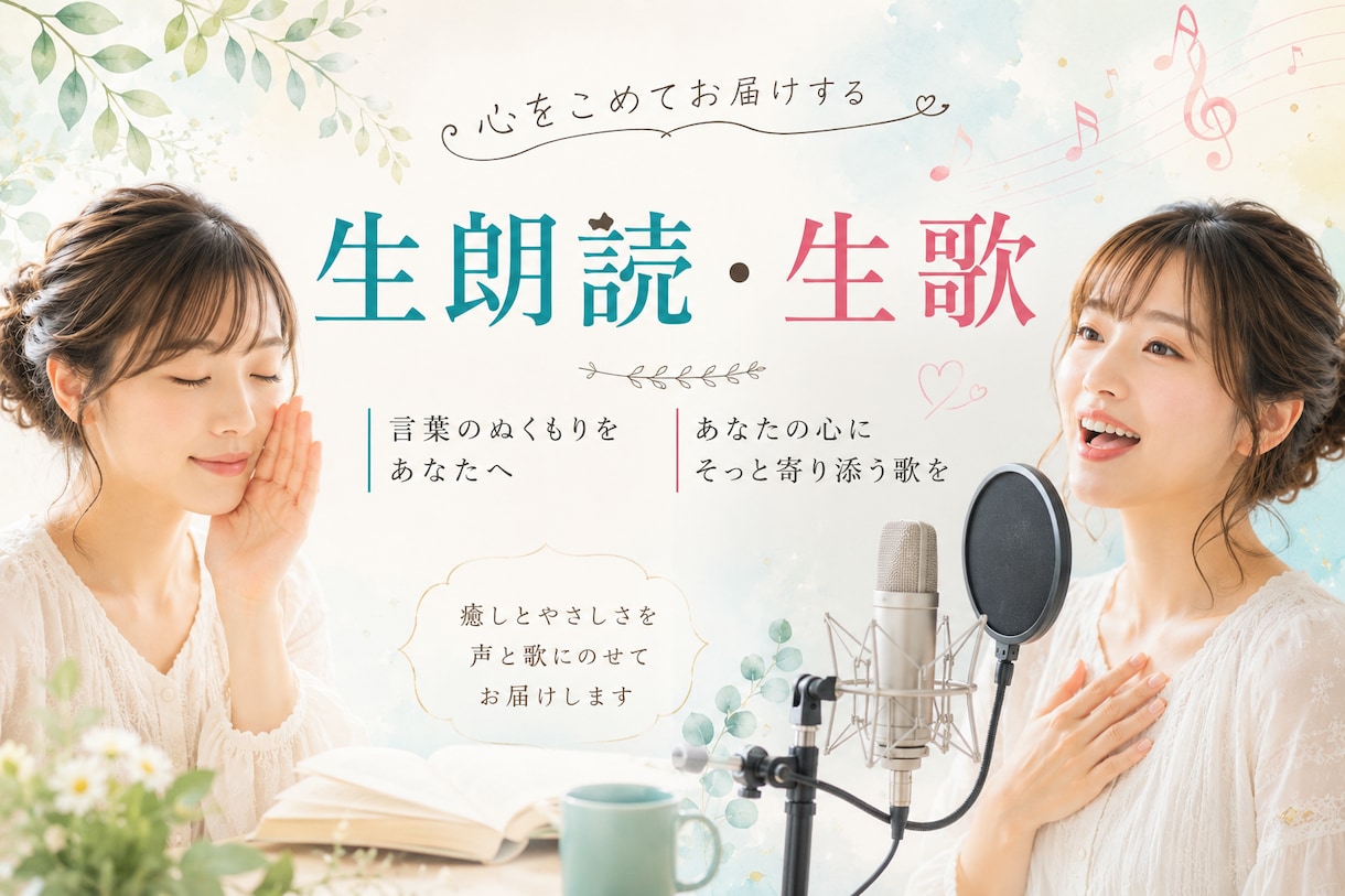 あなたのためだけに生歌・生朗読します 話したくない日も人の温もりや誰かの声が聴きたい日に。 イメージ1