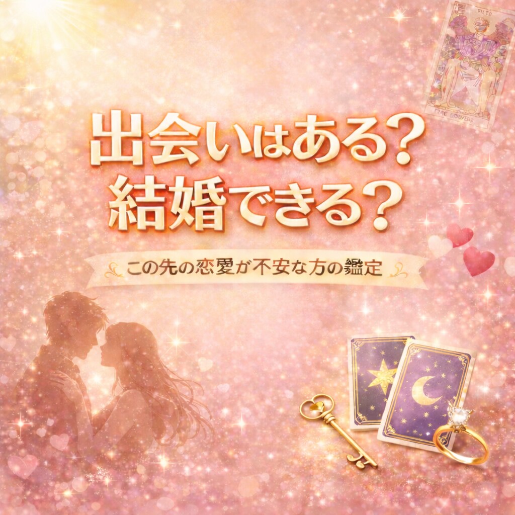 一生独身かも…出会いがなく不安な恋愛を占います 出会い・恋愛・結婚の未来を少し覗いてみませんか イメージ1