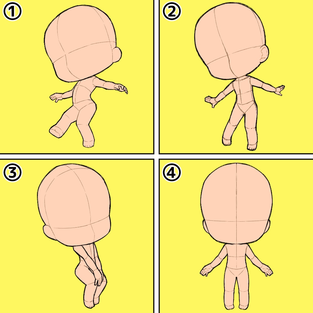 1ポーズ1名様限定！2頭身のミニキャラ描きます ポーズが決まってるので依頼しやすい！ イメージ2