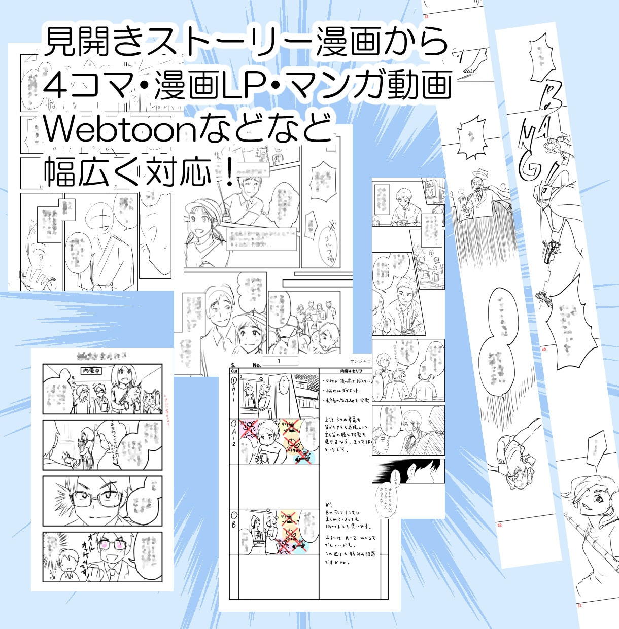 シナリオから漫画ネーム作成します 情報を整理して読みやすいネームを作成 イメージ3