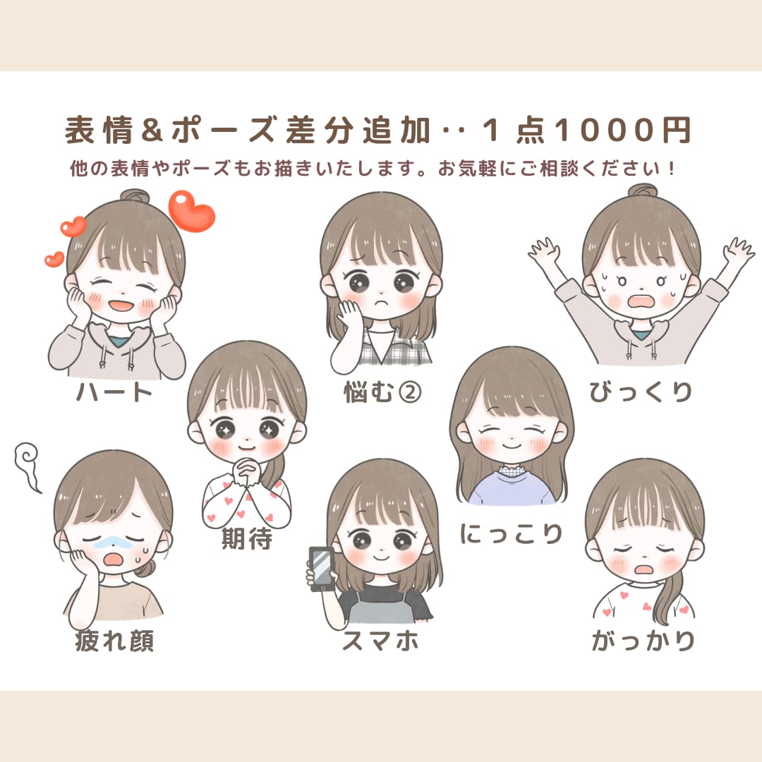 商用ＯＫ＊ほんわかかわいい似顔絵アイコン描きます SNSやブログにぜひ♪ほのぼの＊ほっこり＊ナチュラルイラスト イメージ7