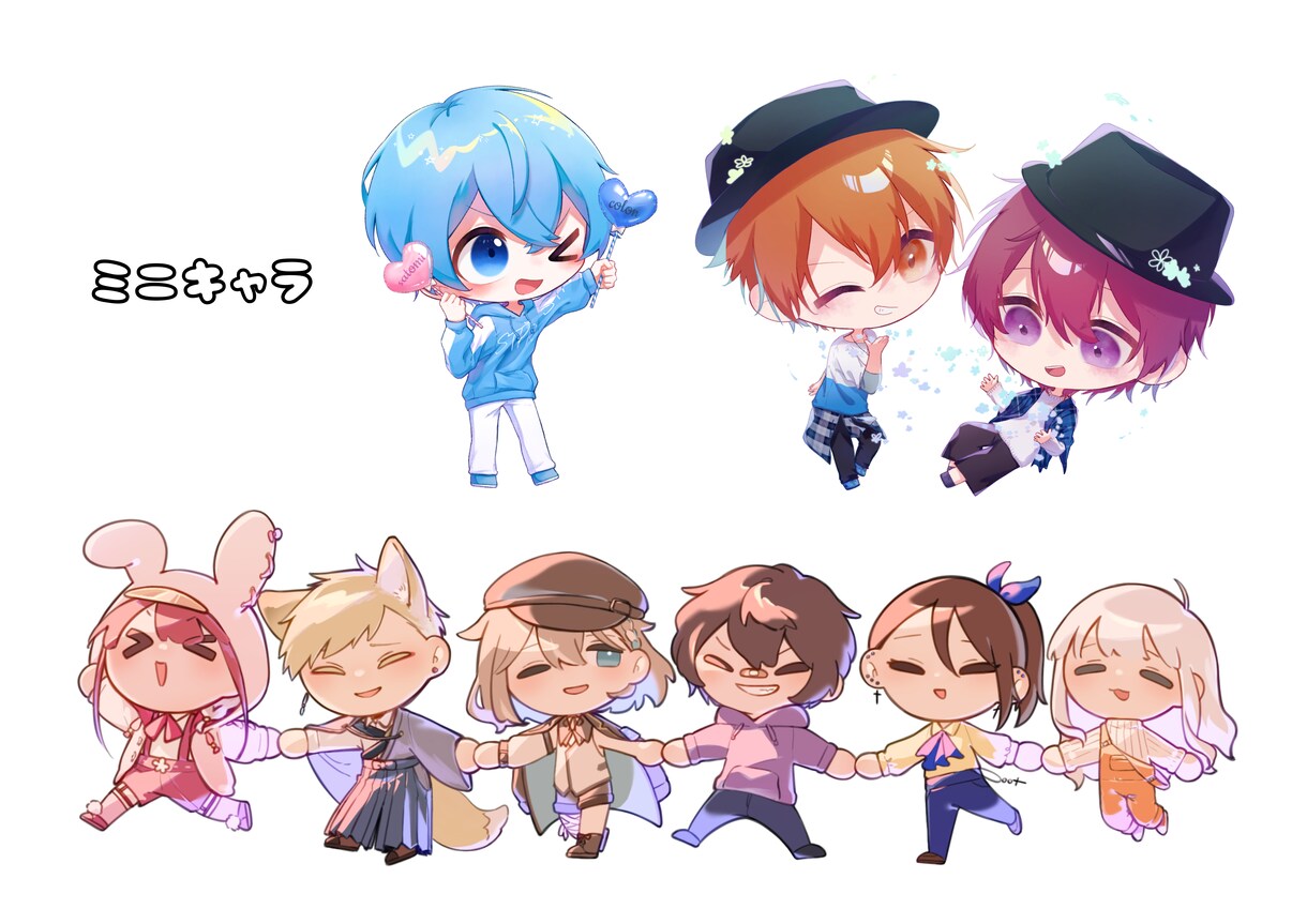 オリジナルイラスト、キャラデザ、ミニキャラ描きます アイコン◎動画用◎サムネイル用◎配信用◎個人的観賞用◎ イメージ7