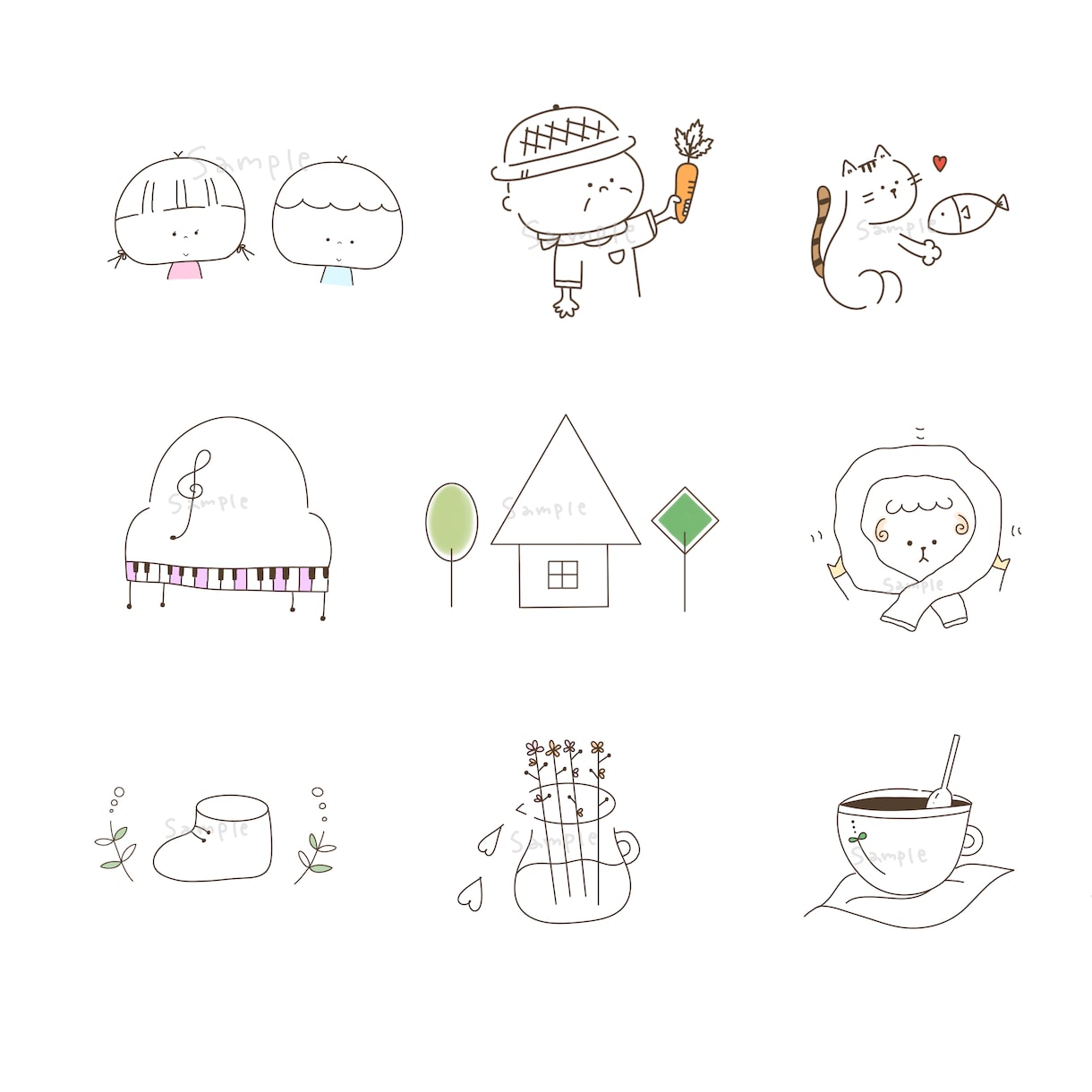 修正無料！シンプル&ふんわりな愛されロゴ作ります 店舗・グッツ・名刺全てに対応◎丁寧なヒアリング安心な仕上がり イメージ9