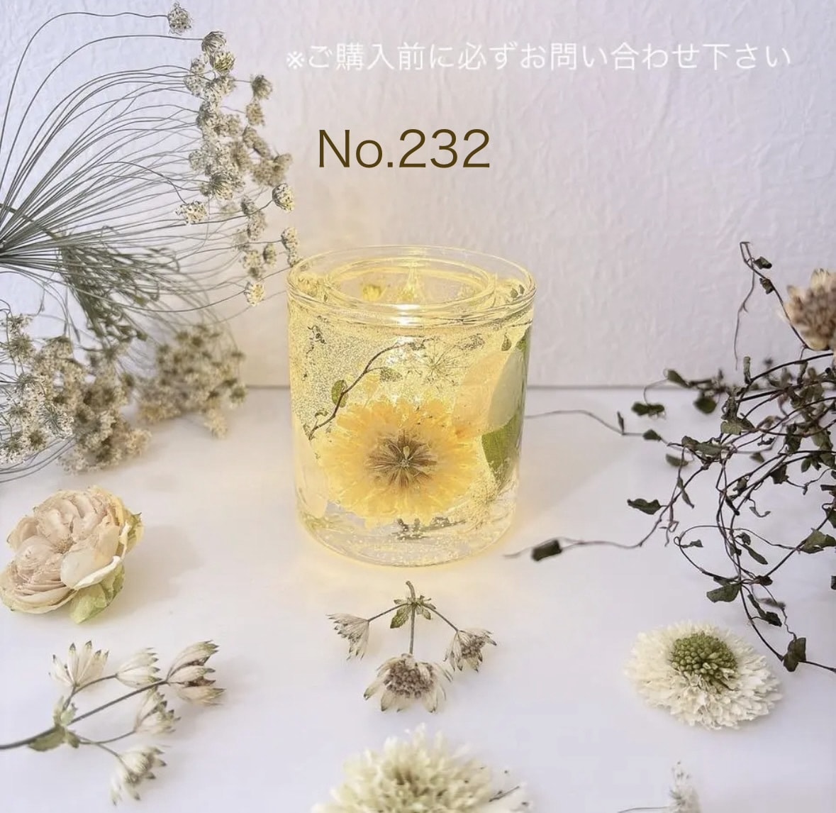 ｸﾞﾗｽｼﾞｪﾙﾎﾙﾀﾞｰ作製します プロポーズや結婚式のブーケをアフター保存。送料込み イメージ1