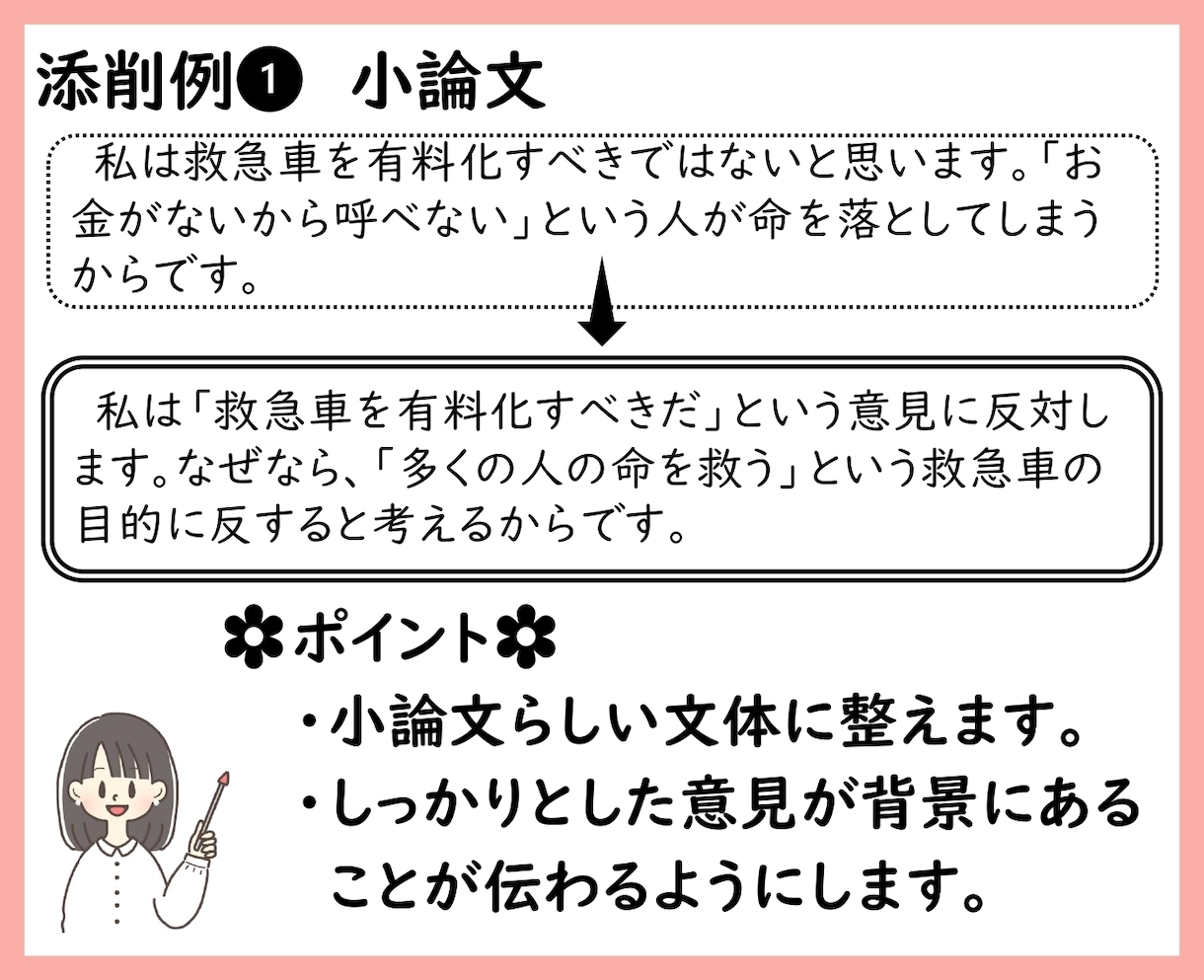 中・高・大学入試の小論文を国語教員が添削します 論理的で印象に残る小論文にします。アドバイスで文章力もUP！ イメージ3