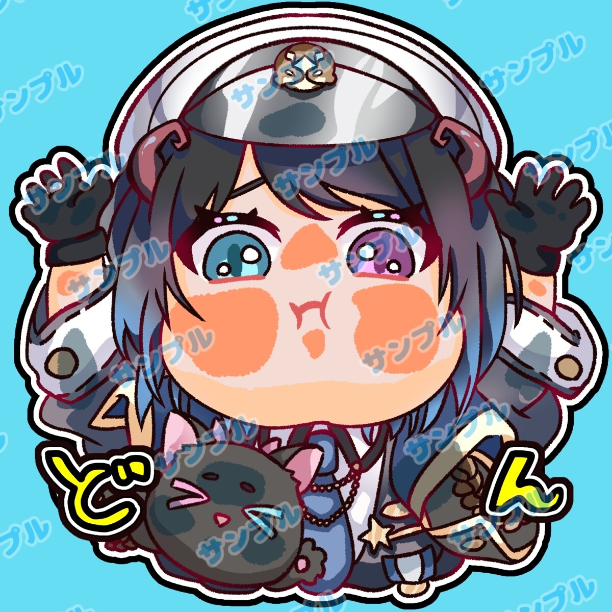 ぷにっと張り付き！SDキャラお作りします ぷにっと画面に張り付いたかわいいミニキャラ！ イメージ3
