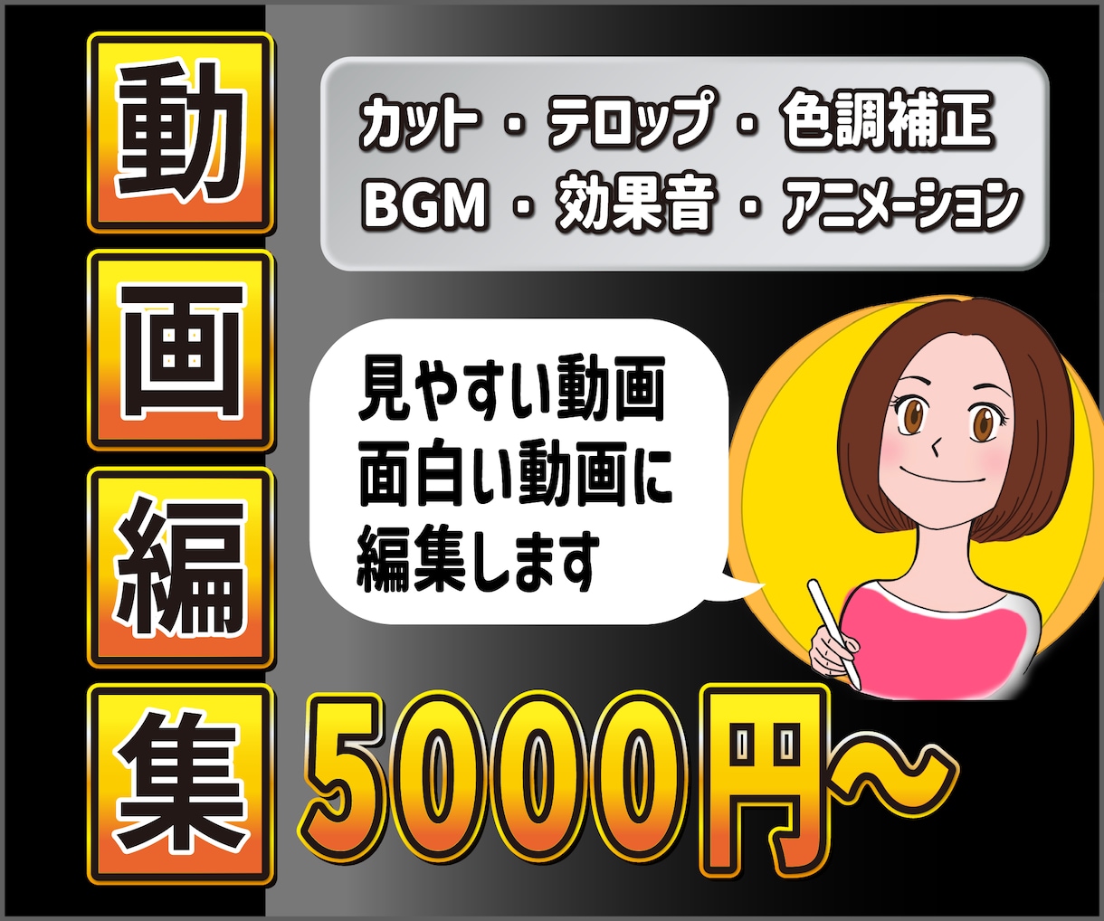 面白い・見やすい動画に編集いたします Youtubeなど動画の編集を格安で代行します！ イメージ1