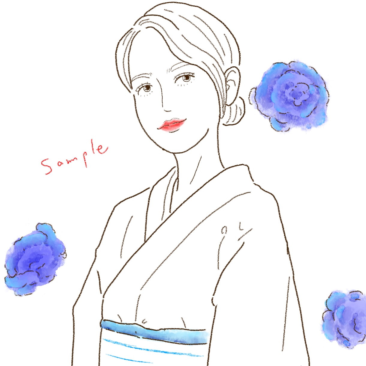 商用利用可！ おしゃれな線画でアイコンを描きます 個性あふれるイラストでSNS・ココナラ・ブログの集客力UP！ イメージ2