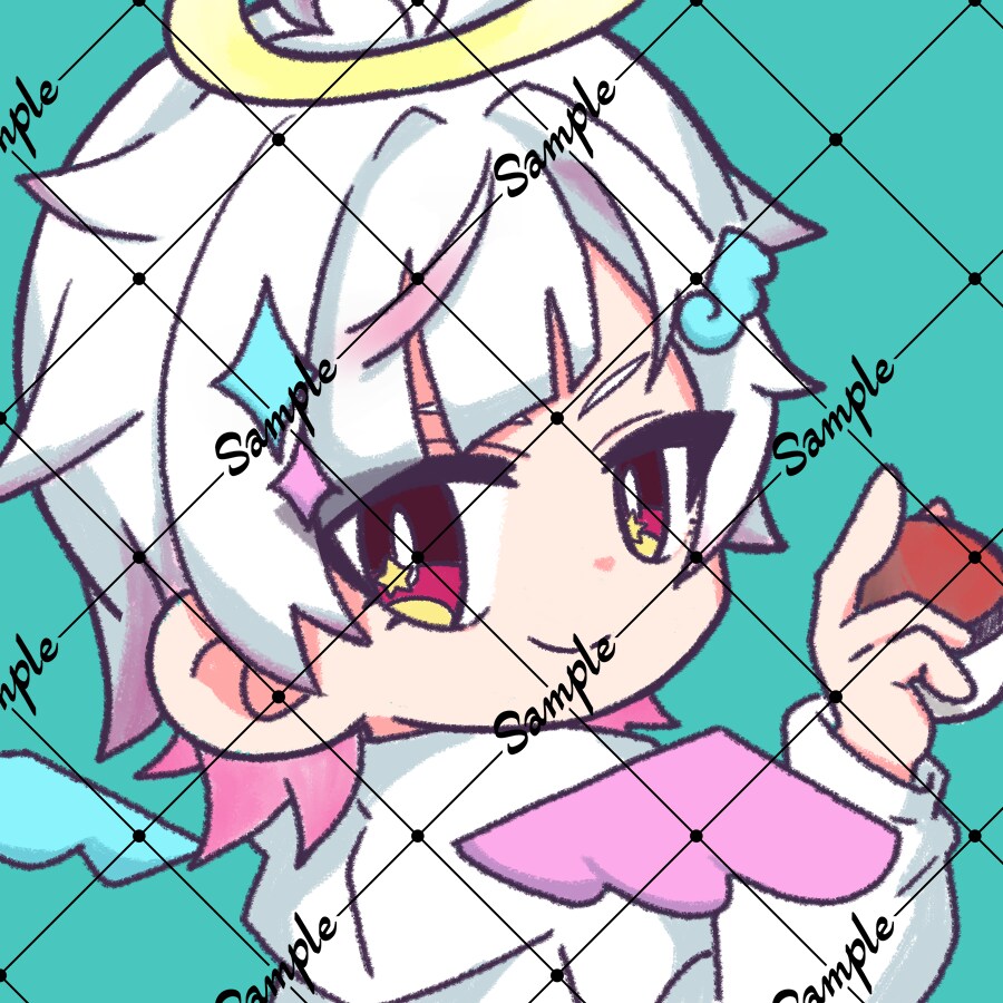 クレヨンペン風のふんわり可愛いSDイラスト描きます アイコン・メンバーシップ・配信サムネに♪ 商用利用無料！ イメージ4