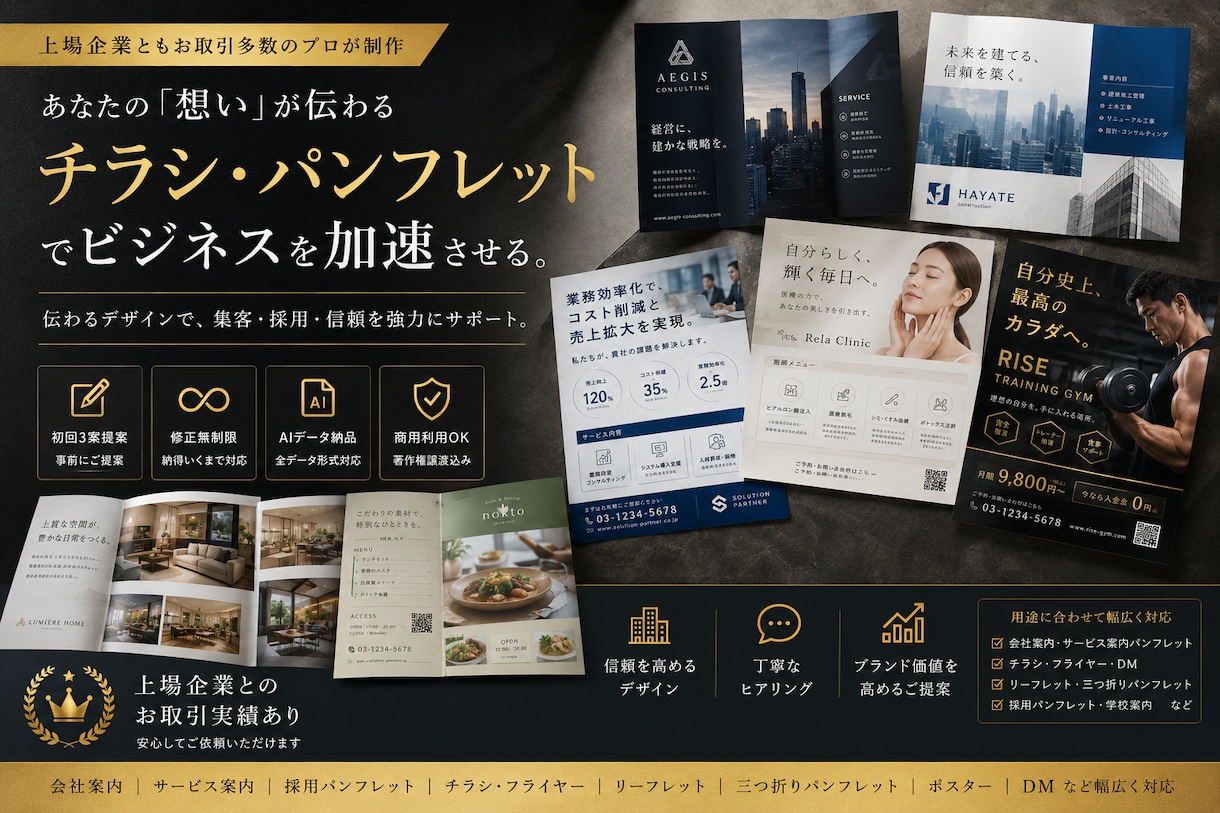 魅力が伝わるチラシ制作します 法人案件経験を活かした販促デザイン (英語対応可) イメージ1