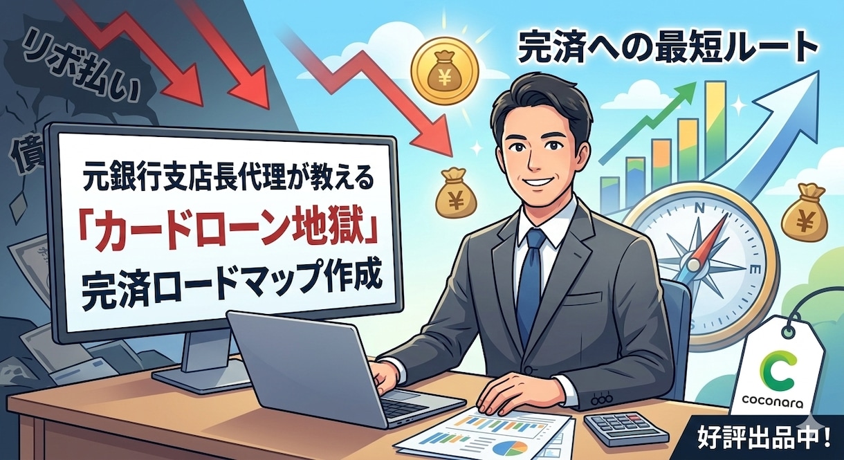 カードローン地獄脱出・完済ロードマップ作成します 元銀行支店役席「カードローン地獄」脱出・完済ロードマップ作成 イメージ1
